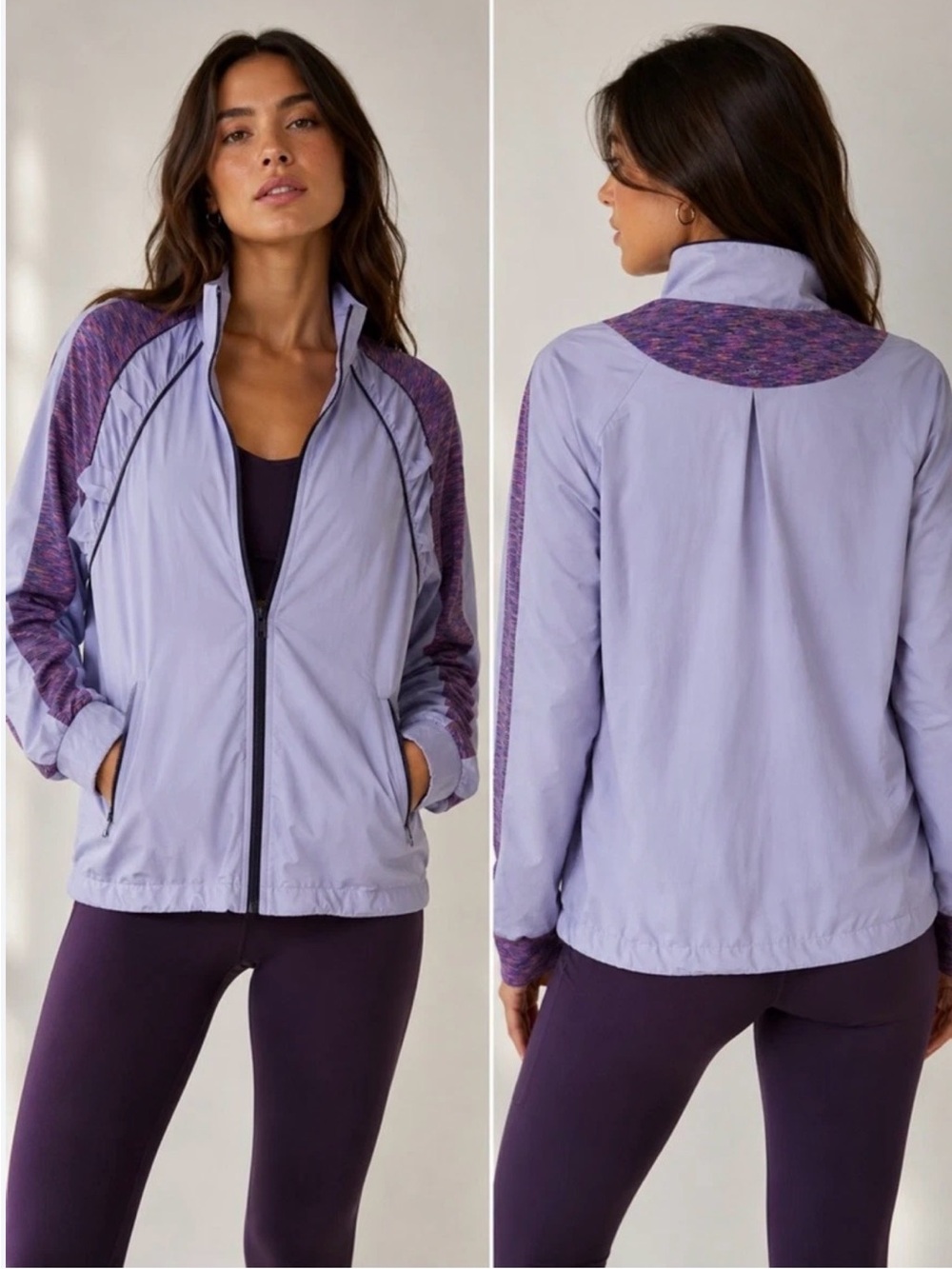 Prana Jacket Womens Purple Windbreaker Full Zip Ladies Outdoors Active Sz L